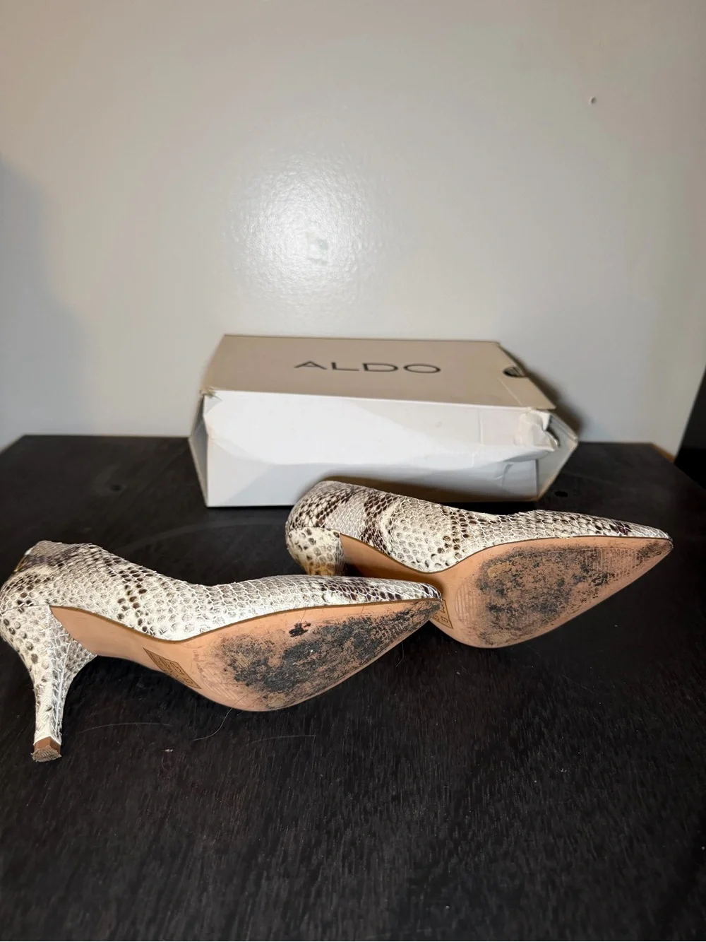 ALDO - NYDIVEN Snakeskin Asymmetrical Pumps